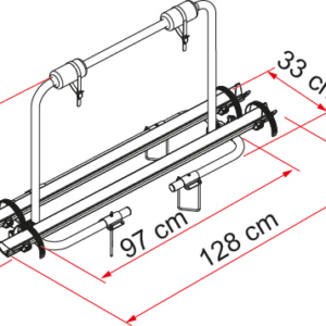 Fahrradträger FIAMMA Carry Bike Caravan XL A 2 Räder Traglast 35 kg Farbe aluminium