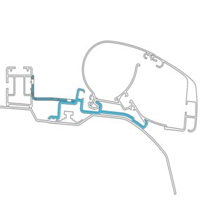Markisenadapter Dometic PR passend für Ducato H2 Roofrack