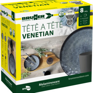 Campinggeschirr BRUNNER Tête à tête Venetian für 2 Personen 8-teilig