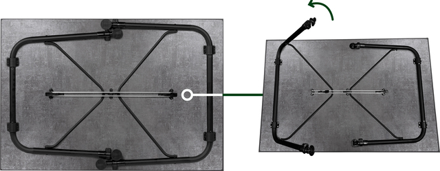 Campingtisch BRUNNER RECREO mit Alu-Gestell 80 x 60 cm