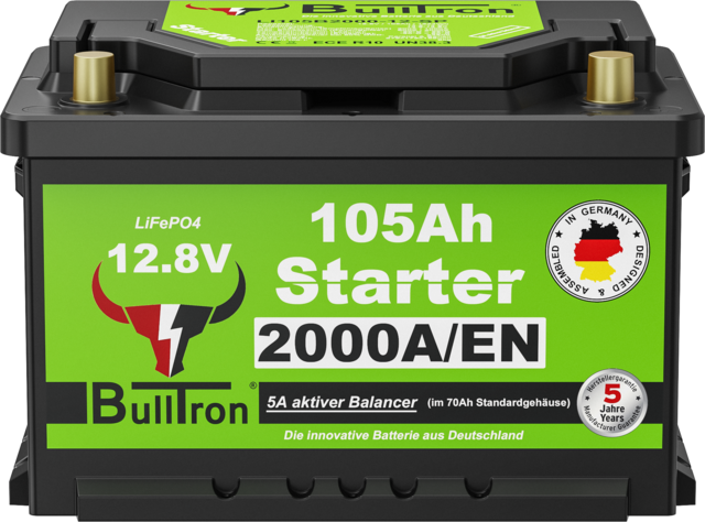 Batterie BullTron Starter Polar 105Ah mit 2000A Kaltstartstrom CCA