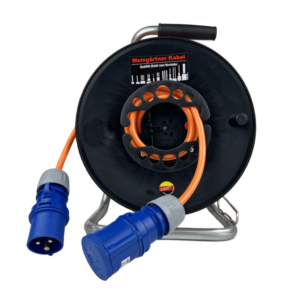 Kabeltrommel Weingärtner CEE 3-polig, 230 V, Kabellänge 25, Fb. orange