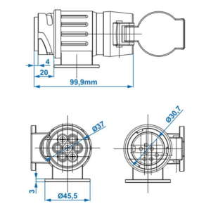 Adapter von 13- auf 7-polig im Blister ProPlus