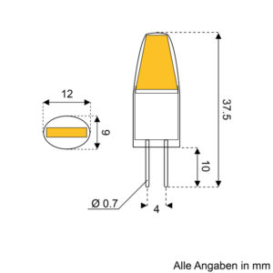 LED Leuchtmittel DC G4, Turm COB 2,5 W