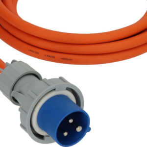 Verl.-Kabel CEE 3 Fach Verteiler 16A 5m H7RN- F3G2.5, orange, IP67, 230 V