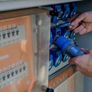 Verl.-Kabel 5m CEE Stecker/ CEE Kupplung H07RN-F 3G2,5, orange, 230 V/16A