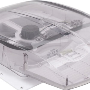 Dachlüfter BRUNNER Plus Fan 400 mit Motor und Dachhaube Farbe grau transparent