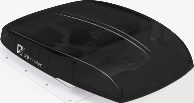 Dachlüfter BRUNNER Plus Fan 400 mit Motor und Dachhaube Farbe schwarz