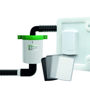 Entlüftung SOG für Clesana Verschweißtoilette Türvariante Farbe schwarz