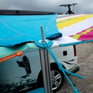 Sonnensegel BENT Zip-Protect Canvas Single verbindbar mit Reißverschluss Farbe grau