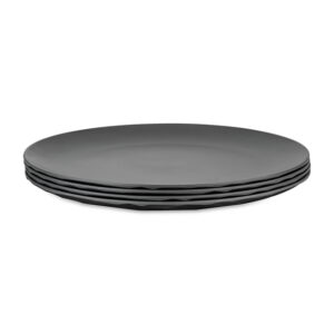 Teller flach koziol Club Plate 26 cm, 4er-Set Farbe nature ash grey