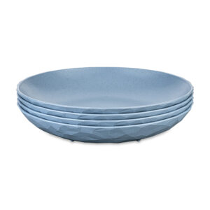 Teller tief koziol Club Plate 22 cm, 4er-Set Farbe nature flower blue