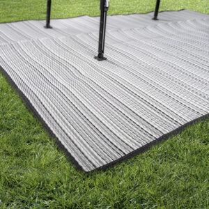 Vorzeltteppich Brunner Balmat WH 250 x 500 cm Farbe schwarz, weiß, grau gestreift