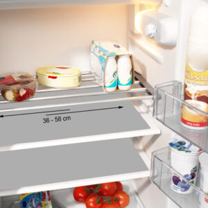 Teleskop Kühlschrankboden RUCO Farbe silber