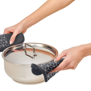 Topflappen metaltex 2 Stück Farbe schwarz