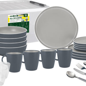 Geschirrset BRUNNER All Inclusive Trilogy Grey 36-tlg. Farbe grau