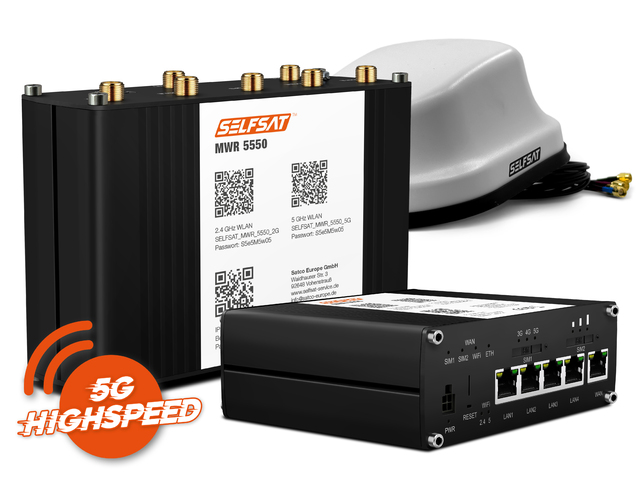 Wohnmobil-Set STARLINK MINI mit SELFSAT MWR 5550 Farbe weiß
