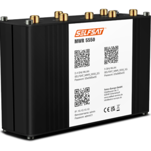 WLAN Router SELFSAT MWR 5550 5G Cat 20 inkl. SHARK 5G Antenne Farbe schwarz