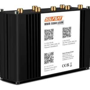 WLAN Router SELFSAT MWR 5560 eSIM 5G Cat 19 inkl. SHARK 5G Antenne Farbe schwarz