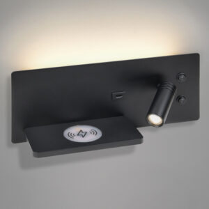 LED-Schlafraumkombileuchte SKL FAWO Fb. schwarz