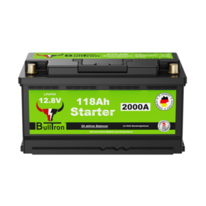 Starterbatterie 118 Ah BullTron mit 2000 A Kaltstartstrom, lang, L5 Gehäuse