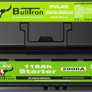 Starterbatterie 118 Ah BullTron mit 2000 A Kaltstartstrom, lang, L5 Gehäuse