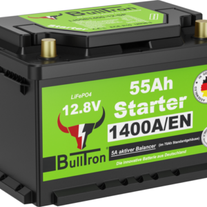 Starterbatterie 55 Ah BullTron mit 1400 A Kaltstartstrom, lang, L5 Gehäuse
