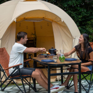 Campingtisch Bo-Camp Industrial Melrose Größe 120x80 cm Farbe Schwarz / Holzoptik