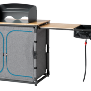 Campingküche Defa mit Bambusplatte inklusive Waschbecken Farbe schwarz, grau