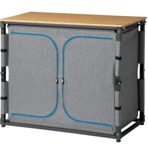 Campingküche Defa mit Bambusplatte inklusive Waschbecken Farbe schwarz, grau