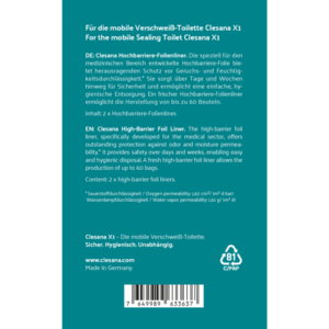 Hochbarriere Folienliner Clesana X1, Inhalt: 2 Stück, Farbe: grün