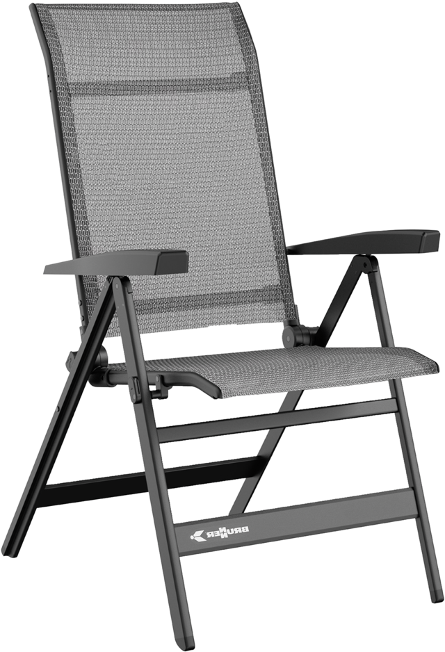 Campingstuhl BRUNNER Travelounger Air M Farbe grau/schwarz