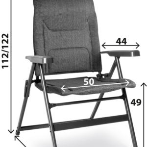 Campingstuhl BRUNNER ARAVEL VITACHIC H2L M S&P Farbe grau/weiß