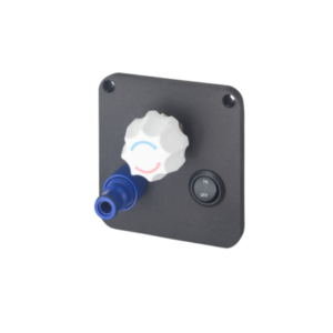 Wasserentnahmestelle REICH Außendusche mit Mischer und Schalter, Farbe schwarz