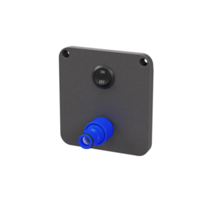 Wasserentnahmestelle REICH Außendusche, ohne Mischer mit Schalter, Farbe schwarz