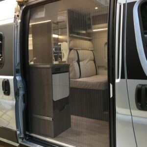 Fliegenschutztür HORREX passend zu Fiat Ducato H2/H3 Größe 118x173,1 cm Rahmenfarbe dunkelgrau RAL7044