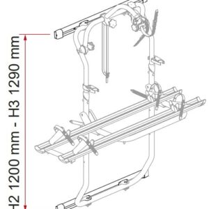 Befestigungsprofil FIAMMA Kit Bars DJ passend für Transit ab 2014 Farbe Deep Black