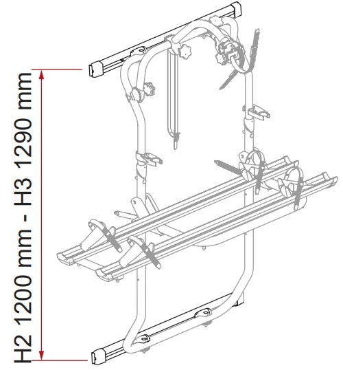 Befestigungsprofil FIAMMA Kit Bars DJ passend für Transit ab 2014 Farbe Deep Black