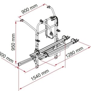 Fahrradträger FIAMMA Carry-Bike passend für Mercedes V Class Premium 2 Räder, Farbe Aluminium