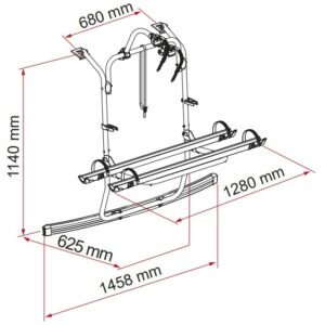 Fahrradträger FIAMMA Carry-Bike passend für Stellantis Traglast 60 kg Farbe Aluminium