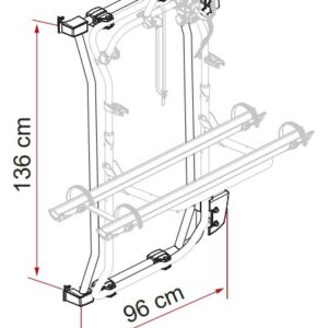 Befestigungsrahmen FIAMMA Kit Frame passend für Ducato ab 2006, Farbe Deep Black