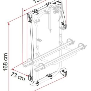 Befestigungsrahmen FIAMMA Kit Frame passend für Ducato ab 2006, Farbe Deep Black