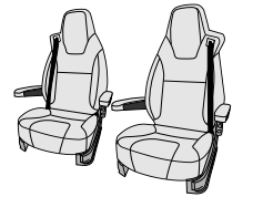 Sitzbezug ART für Fiat Captain Chair ab 2014 – 05/2025 2 Stück, Farbe anthrazit