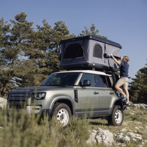 Hartschalen Dachzelt horntools Themis PopUp 165 cm Farbe schwarz / grau