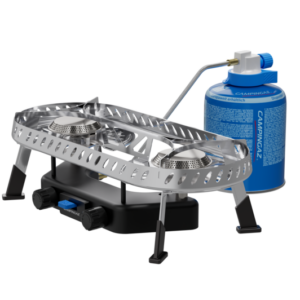 Gaskocher Campingaz Camp & Trek Twin Connect 2 x 2 kW silber schwarz