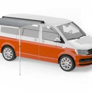 Wandmarkise FIAMMA F35 290, 285 x 250 cm Tuch Farbe royal grey Gehäuse Farbe deep black