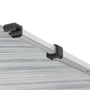 Wandmarkise FIAMMA F35 290, 285 x 250 cm Tuch Farbe royal grey Gehäuse Farbe deep black