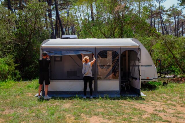 Markise Fiamma CaravanStore Evo ZIP 320 für Vorzelt ZIP Tuch Farbe Royal Blue