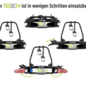 Fahrradträger EUFAB TECDC1+ für 2 Fahrräder Traglast 60 kg, Farbe schwarz