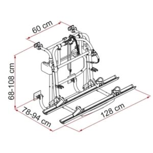 Fahrradträger FIAMMA Carry-Bike Lift 77 Traglast 60 kg, Farbe schwarz